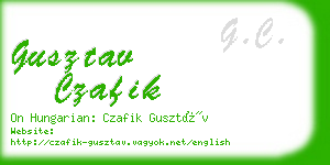 gusztav czafik business card